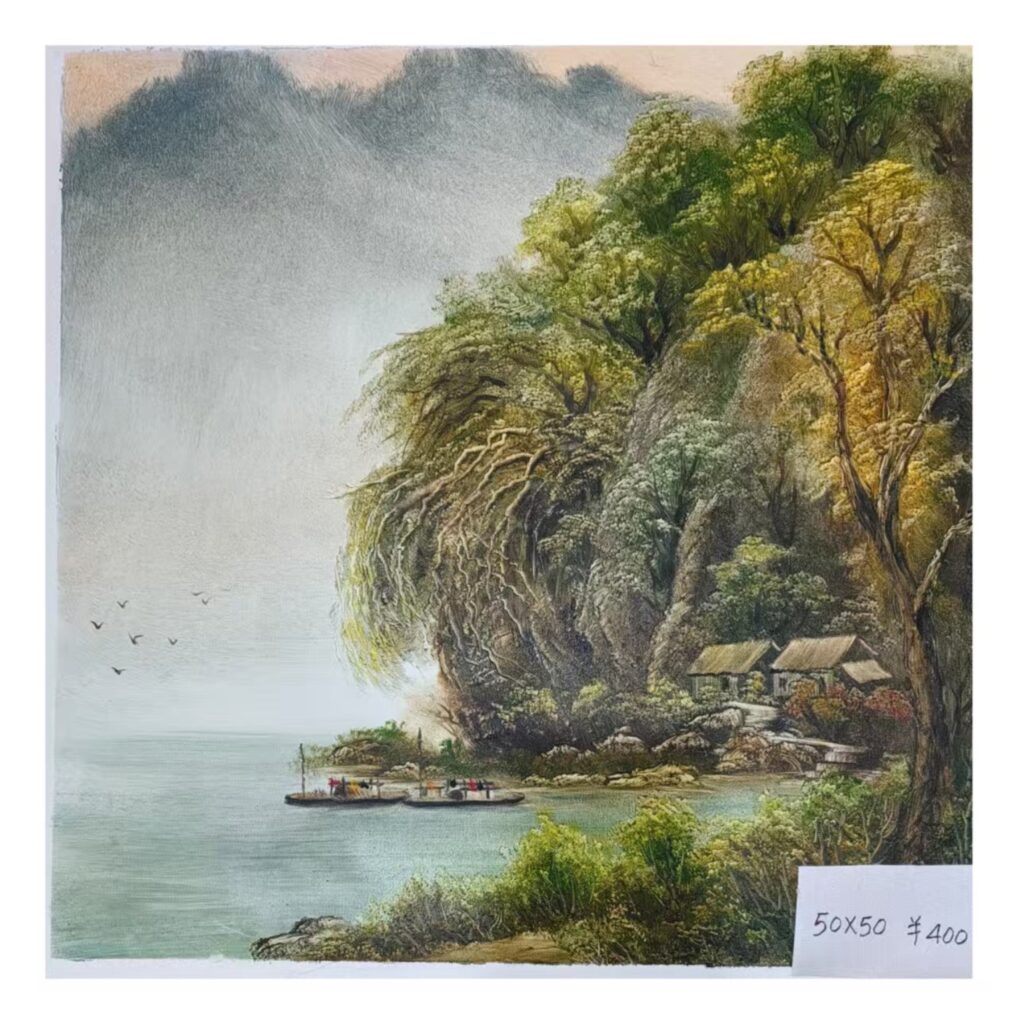 Shudao Through Clouds original oil painting by Shufeng Studio