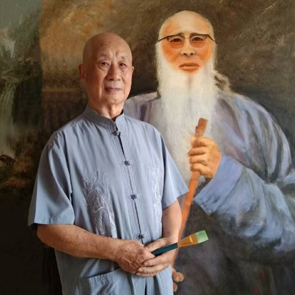 Portrait of Geng Di, Chinese knife painting artist